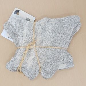 Coasters set of 6 hair on cowhide western gray new!